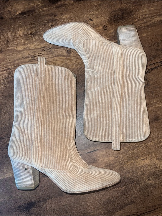Laurence Dacade Shoes - Laurence Dacade Beige Corduroy Heeled Boots